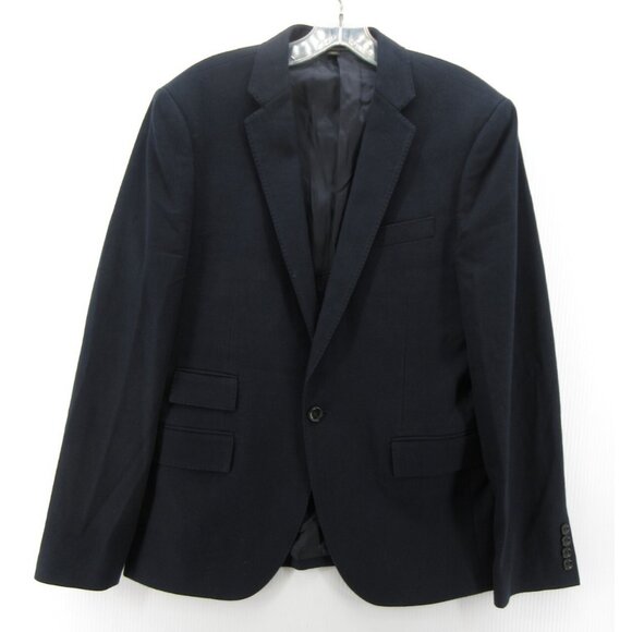 J Crew Sport Coat 38 Ludlow Blazer Herringbone Jacket One Button Navy